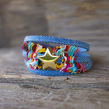 Cargar imagen en el visor de la galería, BLUE JEANS STAR BRACELET
