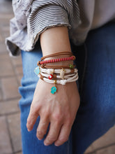 Load image into Gallery viewer, HAMSA &amp; EYE WHITE BRACELET
