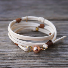 Load image into Gallery viewer, HAMSA &amp; EYE WHITE BRACELET
