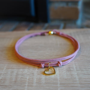 CHOKER CORAZON ROSA