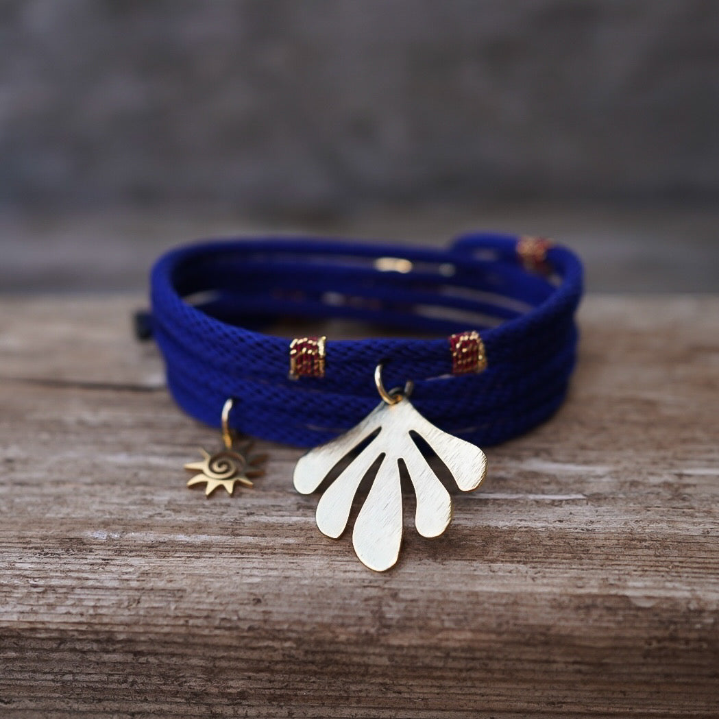 PULSERA HOJA AZUL
