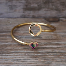 Load image into Gallery viewer, BANGLE HEART BRACELET
