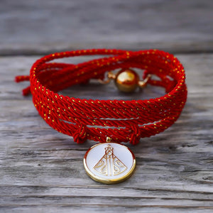 WHITE VIRGIN RED BRACELET