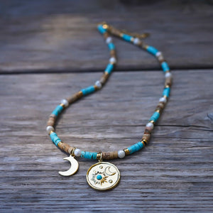 TURQUOISE MOON NECKLACE