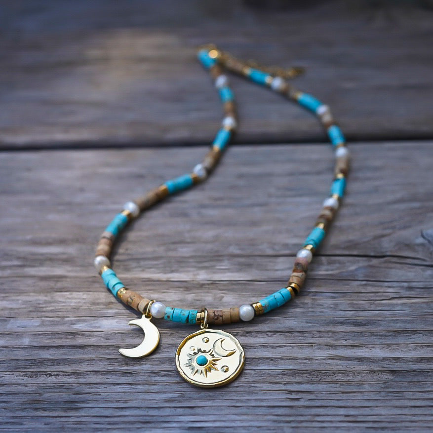 TURQUOISE MOON NECKLACE