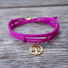 Load image into Gallery viewer, TREE OF LIFE FUCHSIA BRACELET
