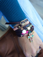 Load image into Gallery viewer, CROSS LEATHER BRACELET
