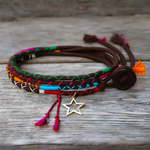 COLORED STAR CHOCKER (Wood button)