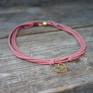 PINK HEART CHOKER