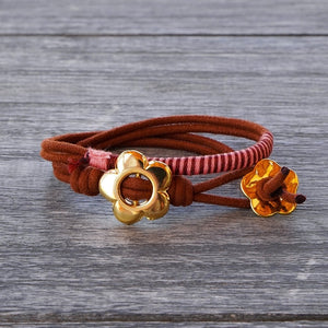 BROWN FLOWER  BRACELET